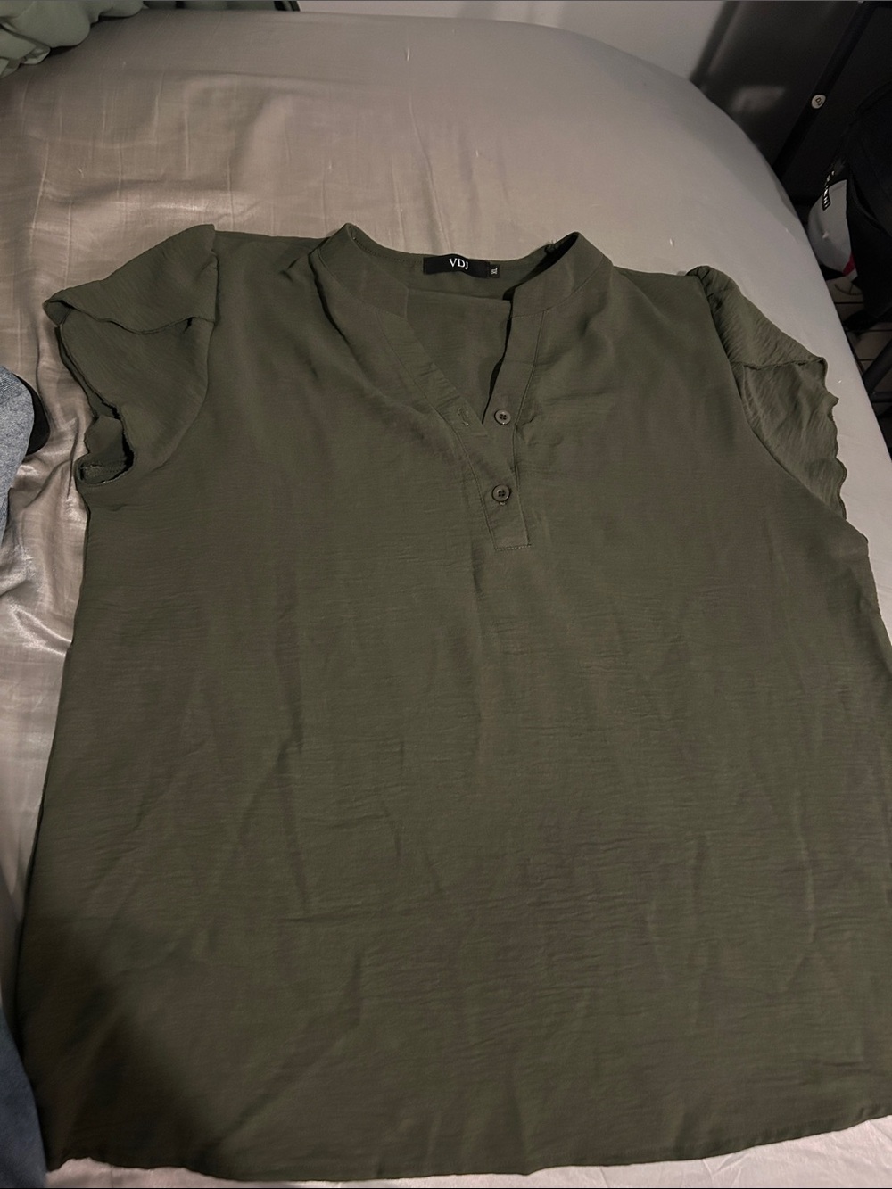 Olive Green Short Sleeve Top